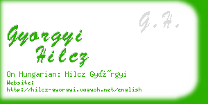 gyorgyi hilcz business card